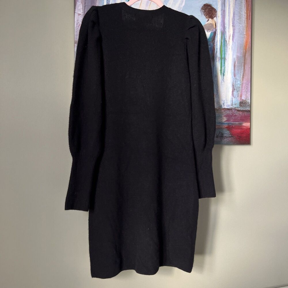 Design History Women’s 100% Cashmere Sweater Mini Dress Black M NWT